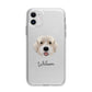 Portuguese Water Dog Personalised Apple iPhone 11 in White with Bumper Case
