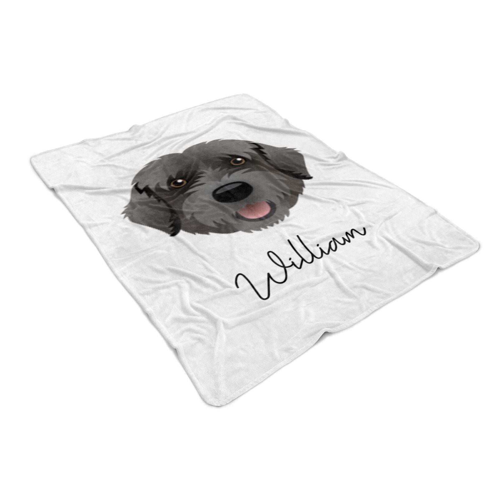 Portuguese Water Dog Personalised Large Fleece Blankets