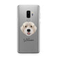 Portuguese Water Dog Personalised Samsung Galaxy S9 Plus Case on Silver phone