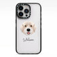 Portuguese Water Dog Personalised iPhone 13 Pro Black Impact Case on Silver phone