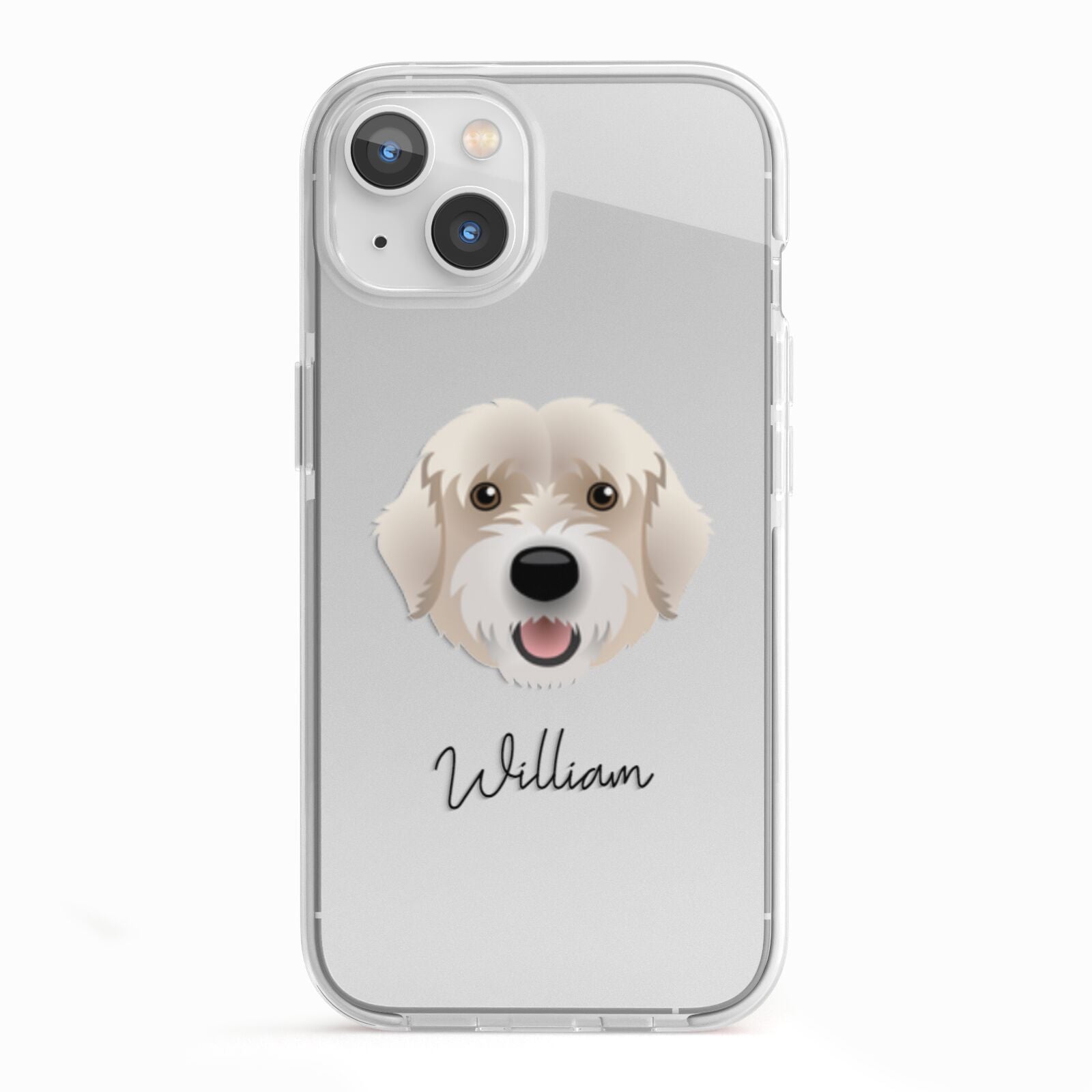 Portuguese Water Dog Personalised iPhone 13 TPU Impact Case with White Edges
