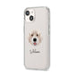 Portuguese Water Dog Personalised iPhone 14 Clear Tough Case Starlight Angled Image