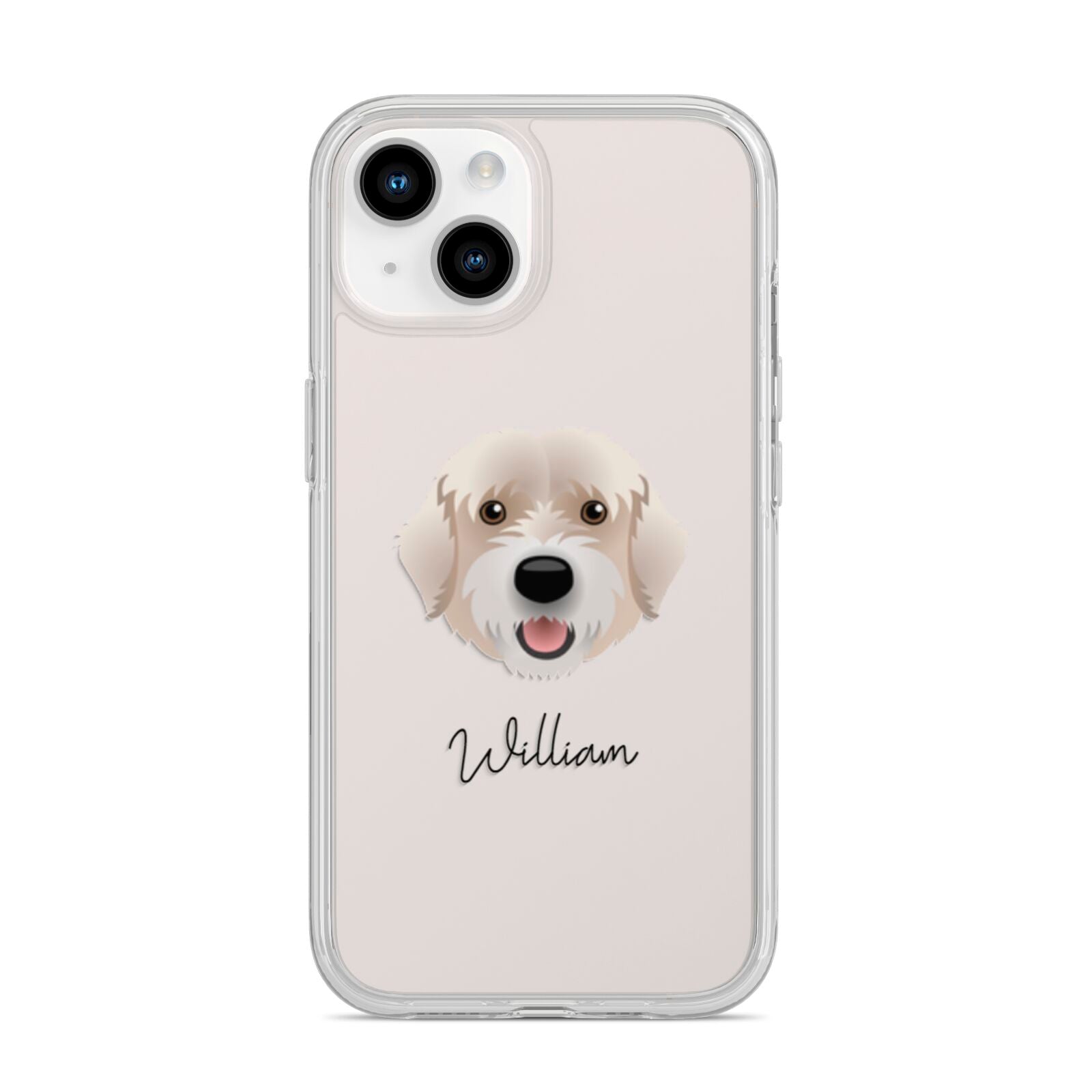 Portuguese Water Dog Personalised iPhone 14 Clear Tough Case Starlight