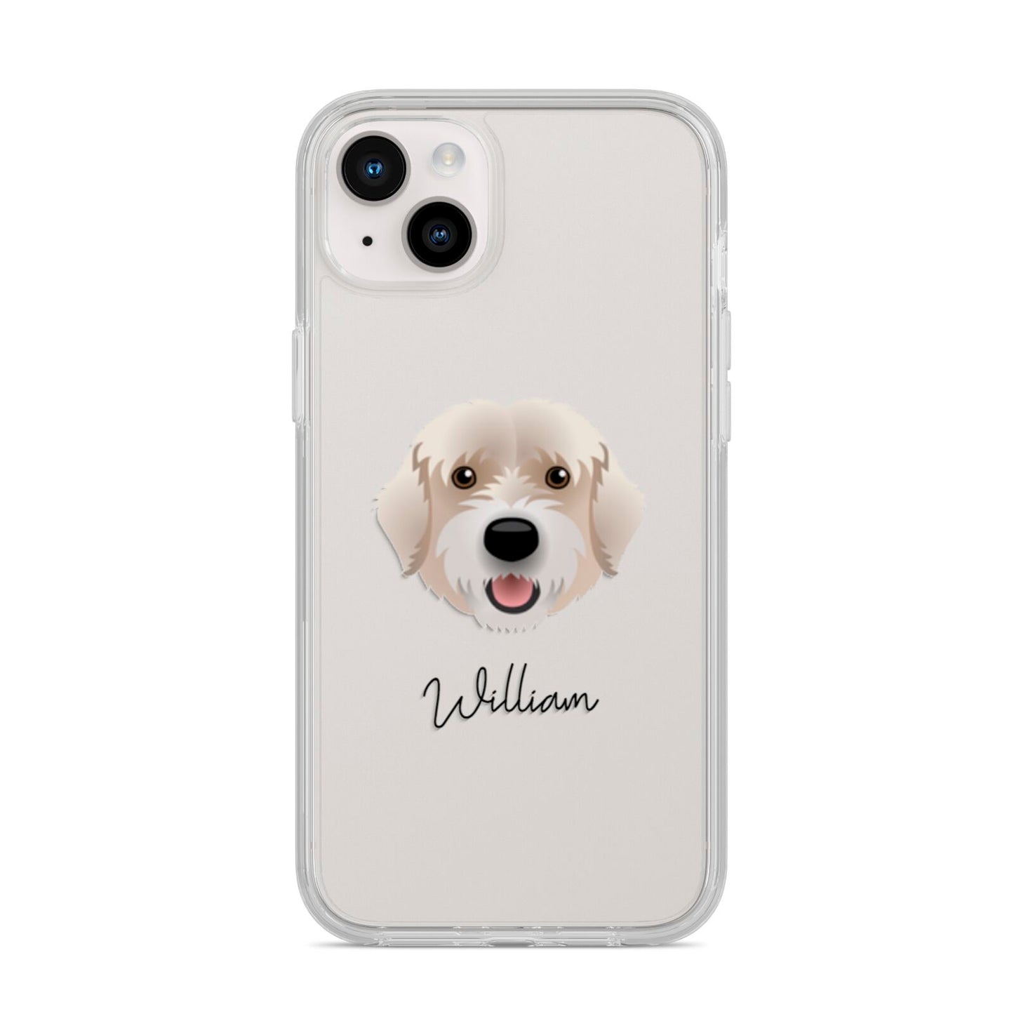 Portuguese Water Dog Personalised iPhone 14 Plus Clear Tough Case Starlight