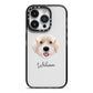 Portuguese Water Dog Personalised iPhone 14 Pro Black Impact Case on Silver phone