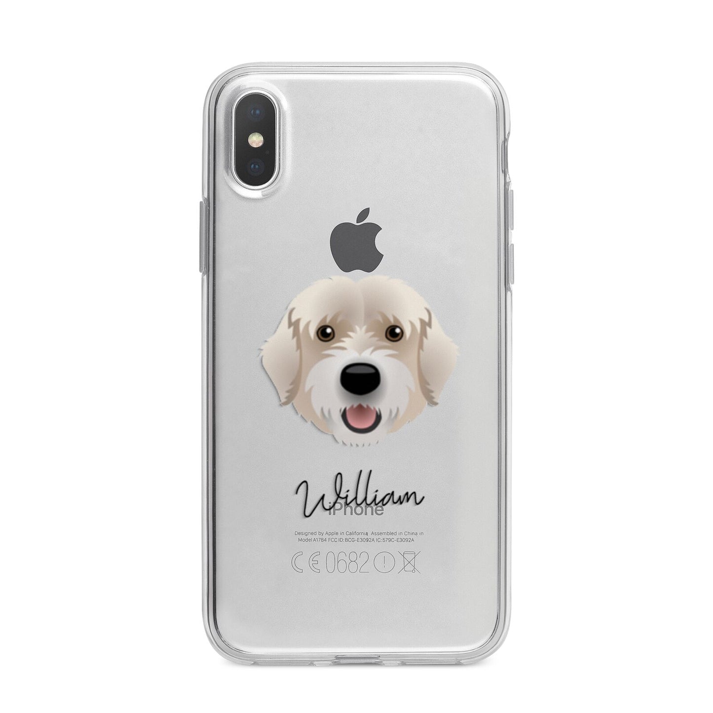 Portuguese Water Dog Personalised iPhone X Bumper Case on Silver iPhone Alternative Image 1