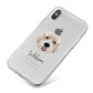 Portuguese Water Dog Personalised iPhone X Bumper Case on Silver iPhone
