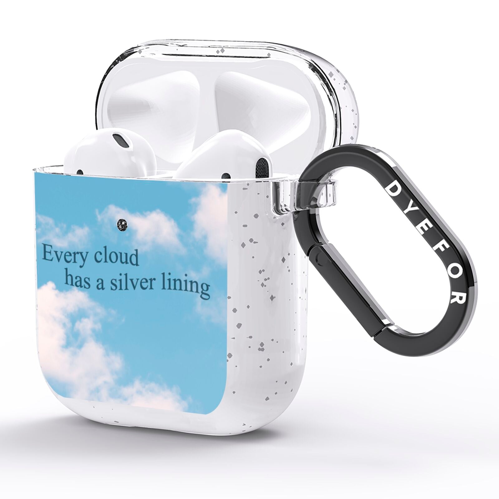 Positivity AirPods Glitter Case Side Image