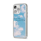 Positivity iPhone 14 Pro Max Clear Tough Case Silver Angled Image