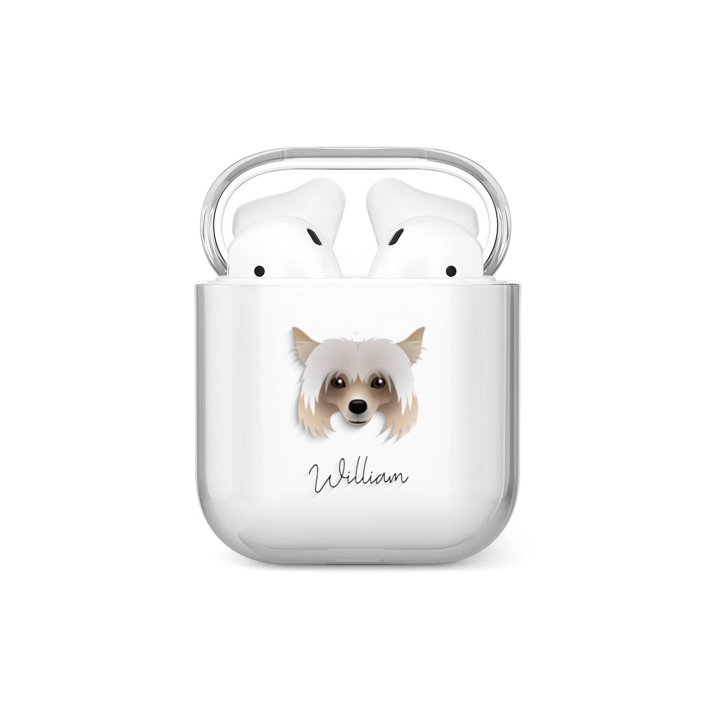 Powderpuff Chinese Crested Personalised AirPods Case