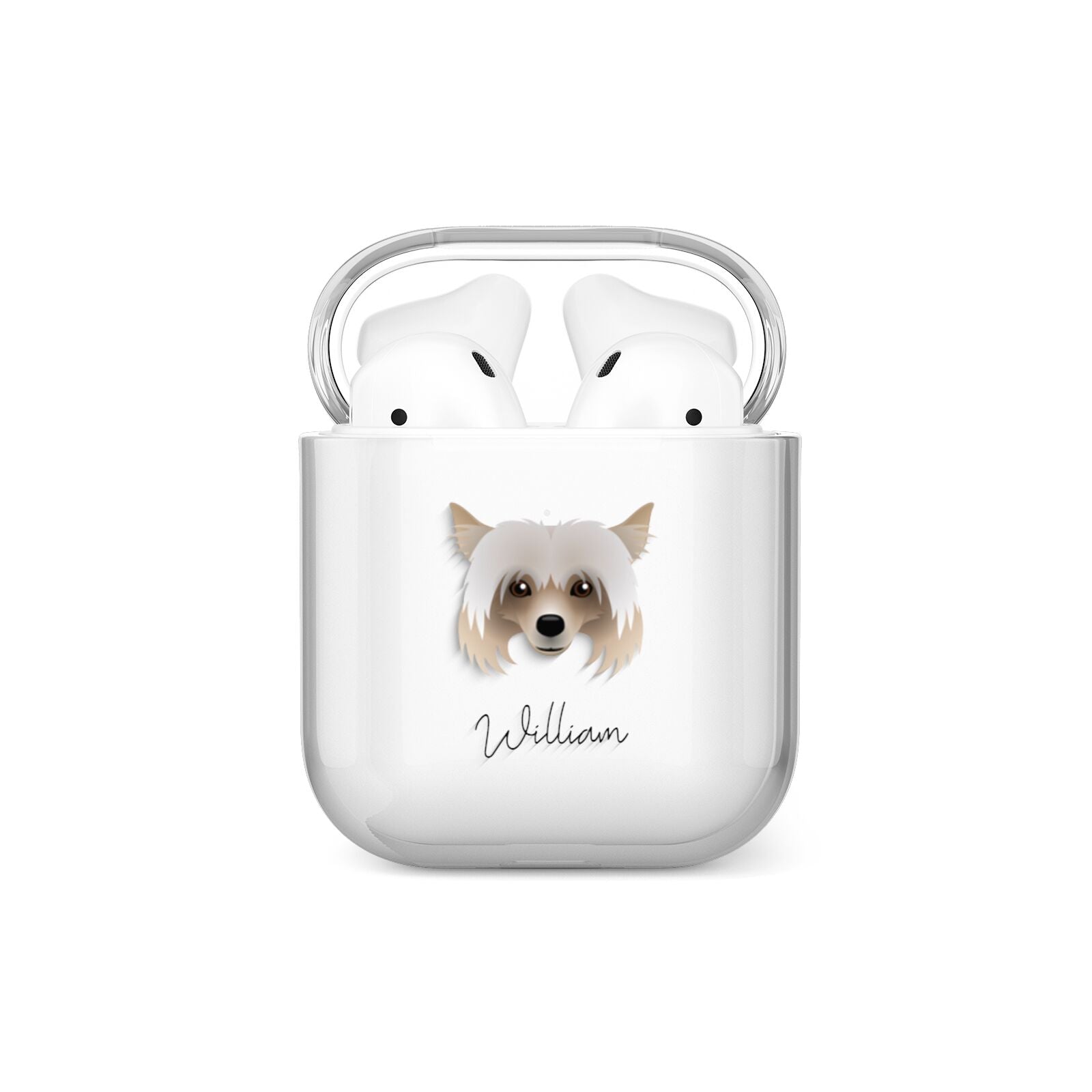 Powderpuff Chinese Crested Personalised AirPods Case
