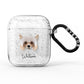 Powderpuff Chinese Crested Personalised AirPods Glitter Case