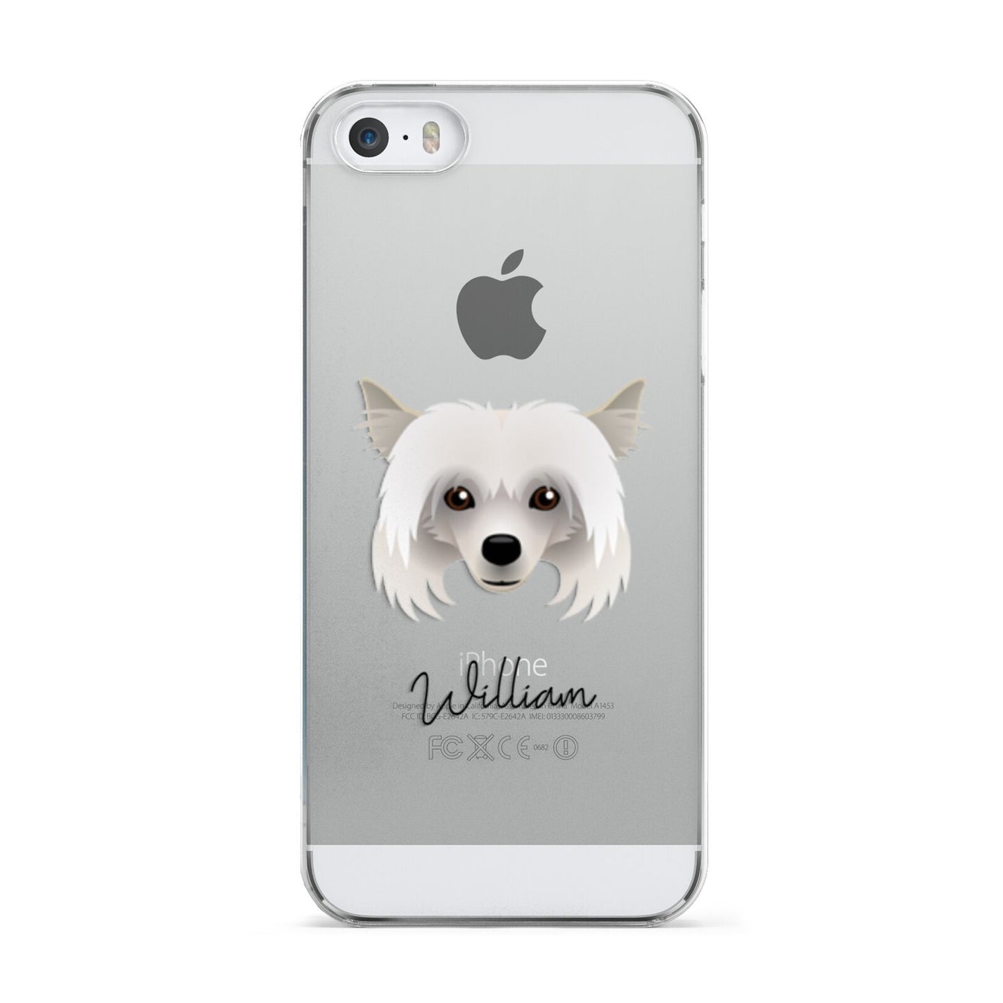 Powderpuff Chinese Crested Personalised Apple iPhone 5 Case