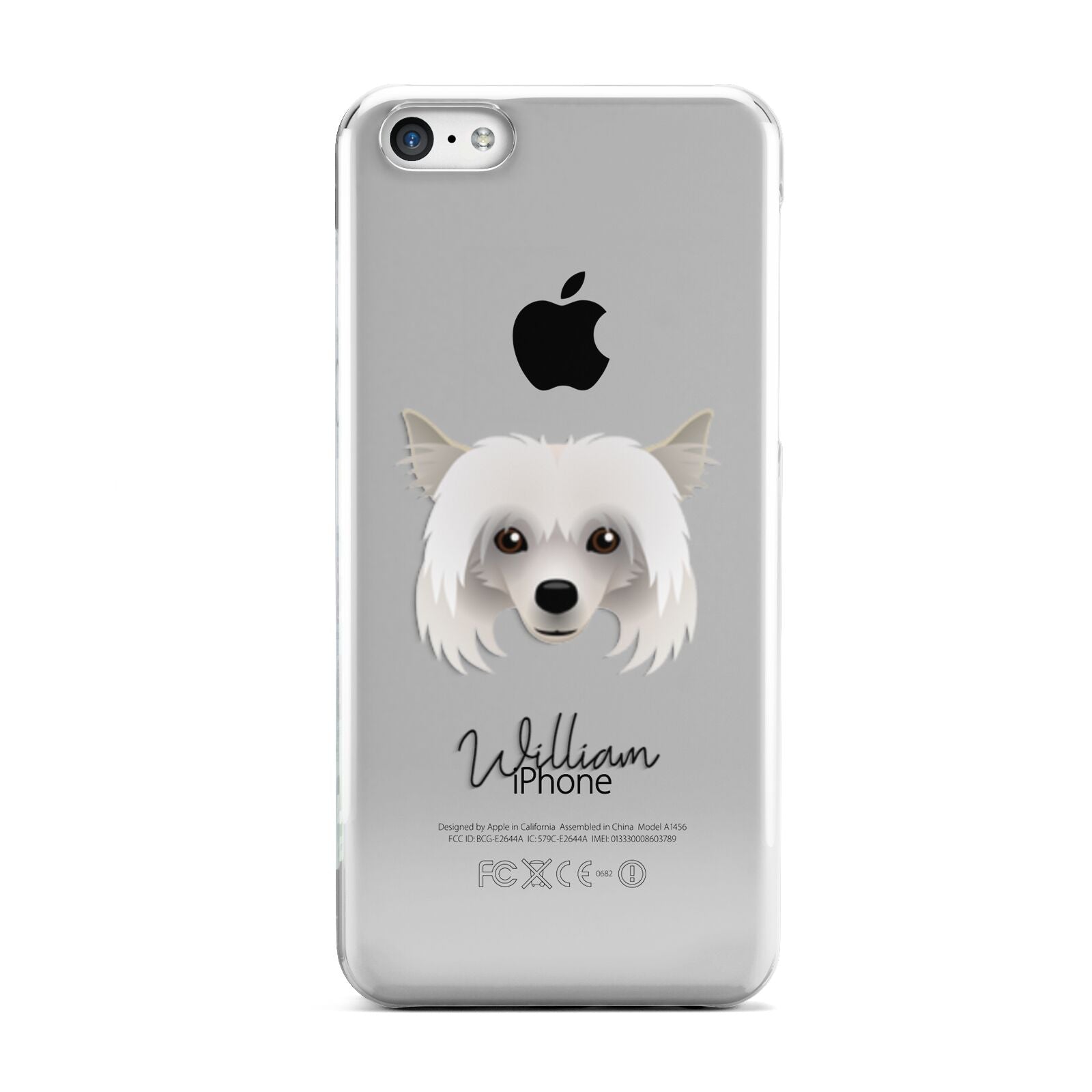 Powderpuff Chinese Crested Personalised Apple iPhone 5c Case