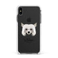 Powderpuff Chinese Crested Personalised Apple iPhone Xs Max Impact Case White Edge on Black Phone