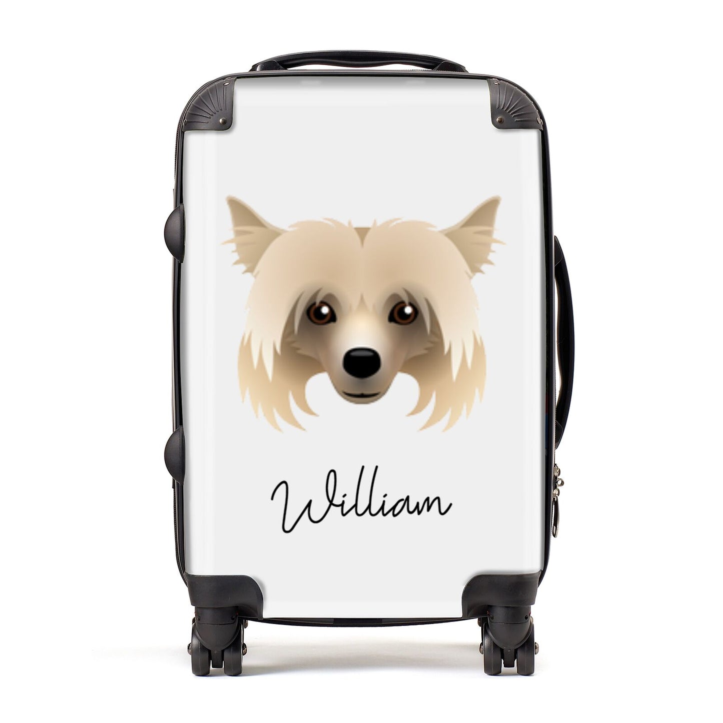 Powderpuff Chinese Crested Personalised Suitcase