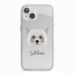 Powderpuff Chinese Crested Personalised iPhone 13 TPU Impact Case with White Edges