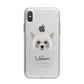 Powderpuff Chinese Crested Personalised iPhone X Bumper Case on Silver iPhone Alternative Image 1