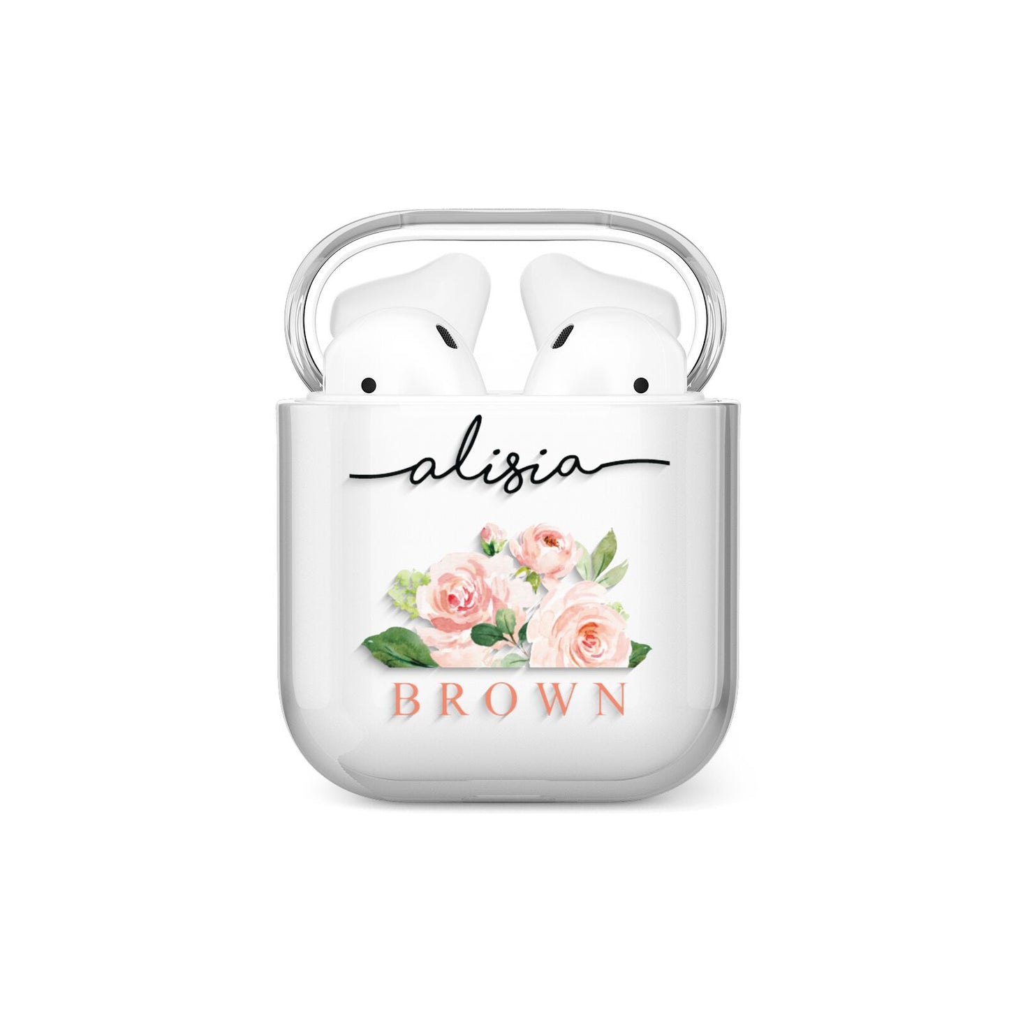 Pretty Roses Personalised Name AirPods Case