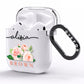 Pretty Roses Personalised Name AirPods Clear Case Side Image
