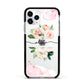 Pretty Roses Personalised Name Apple iPhone 11 Pro in Silver with Black Impact Case