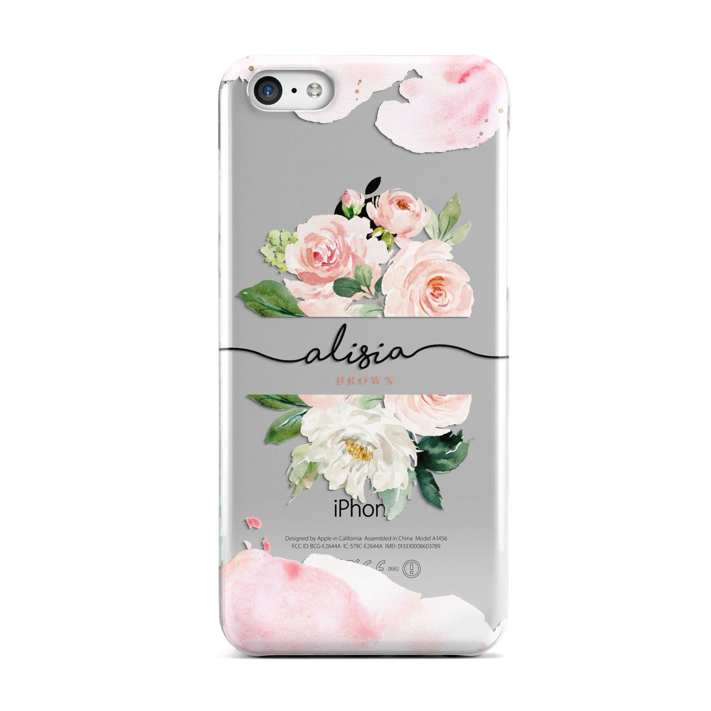 Pretty Roses Personalised Name Apple iPhone 5c Case