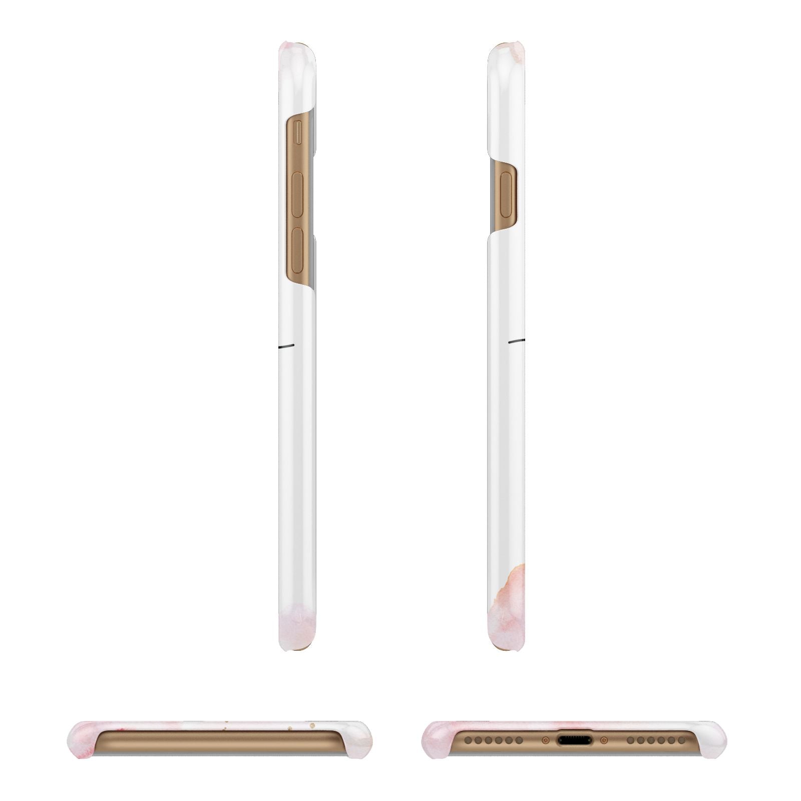 Pretty Roses Personalised Name Apple iPhone 7 8 3D Wrap Snap Case Angled Images