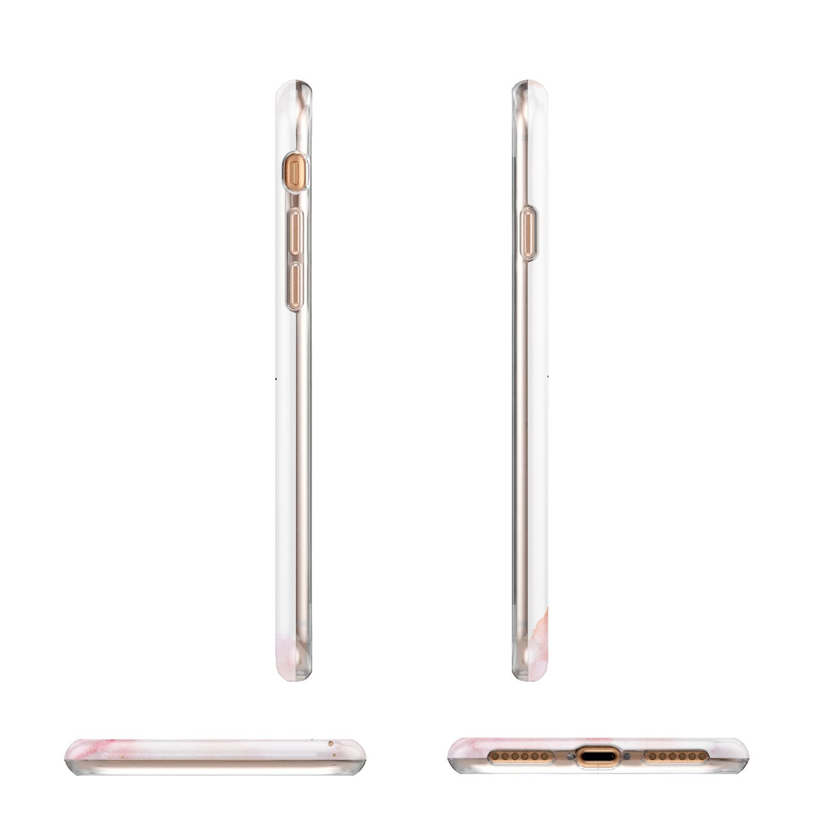 Pretty Roses Personalised Name Apple iPhone 7 8 3D Wrap Tough Case Alternative Image Angles