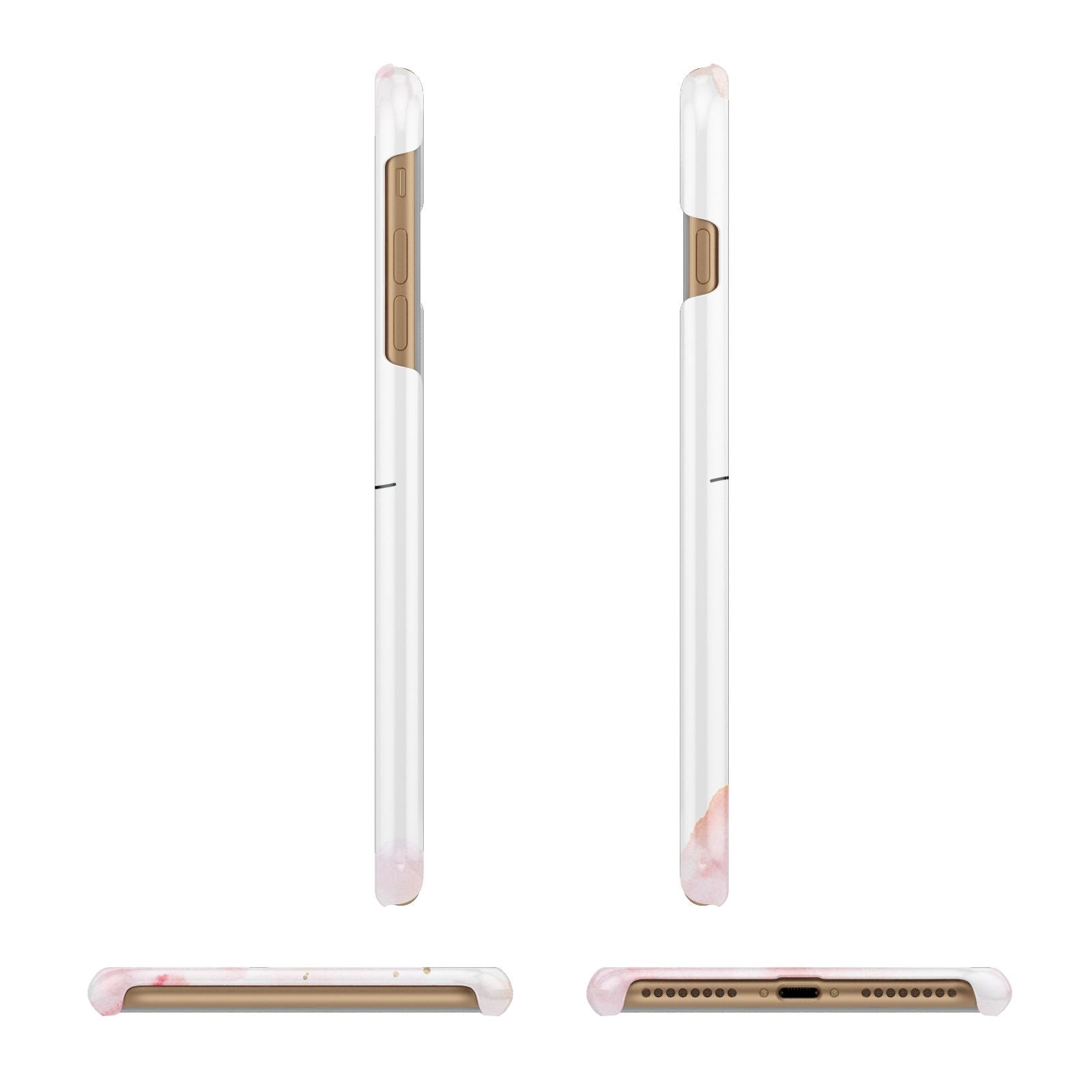 Pretty Roses Personalised Name Apple iPhone 7 Plus 3D Wrap Snap Case Angled Images