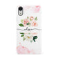 Pretty Roses Personalised Name Apple iPhone XR White 3D Snap Case