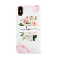 Pretty Roses Personalised Name Apple iPhone XS 3D Snap Case