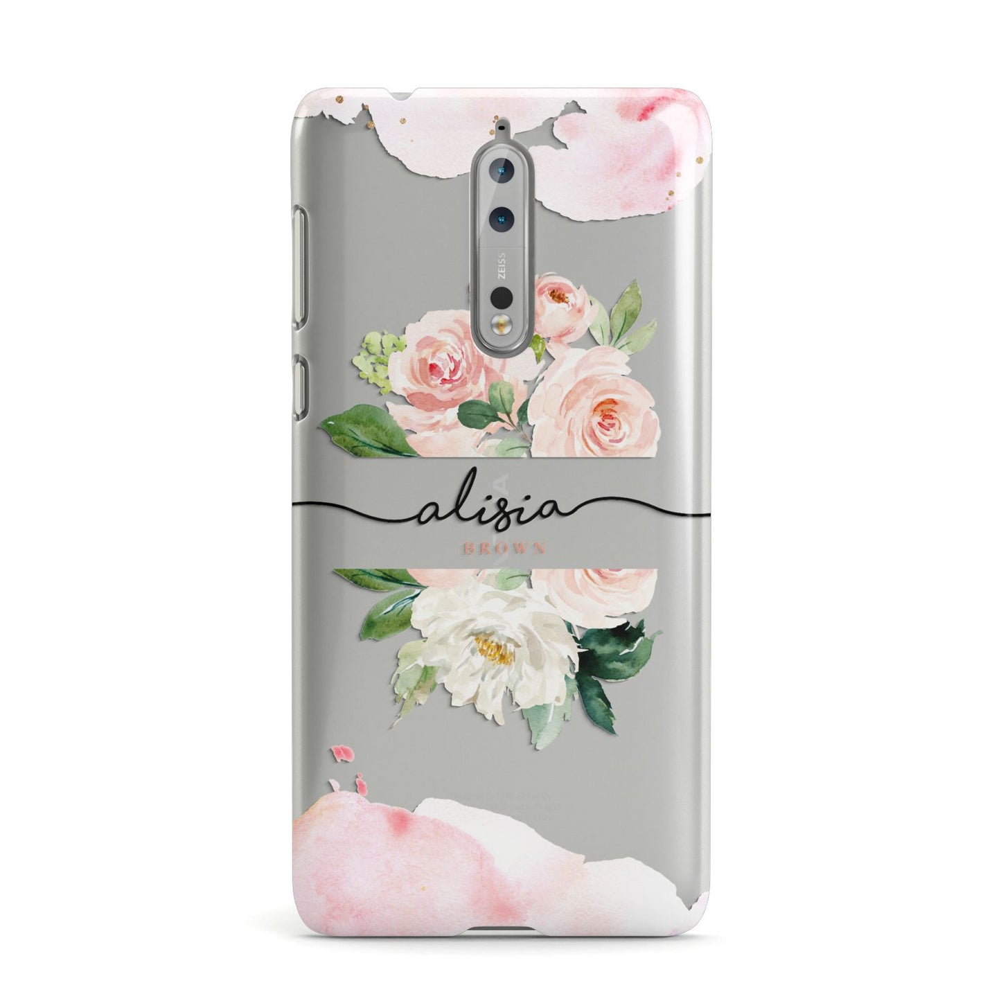 Pretty Roses Personalised Name Nokia Case