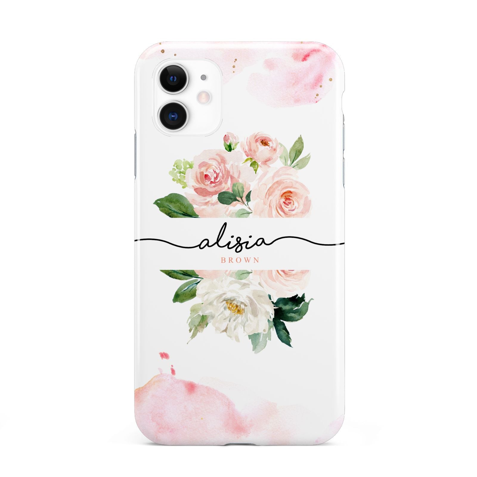 Pretty Roses Personalised Name iPhone 11 3D Tough Case