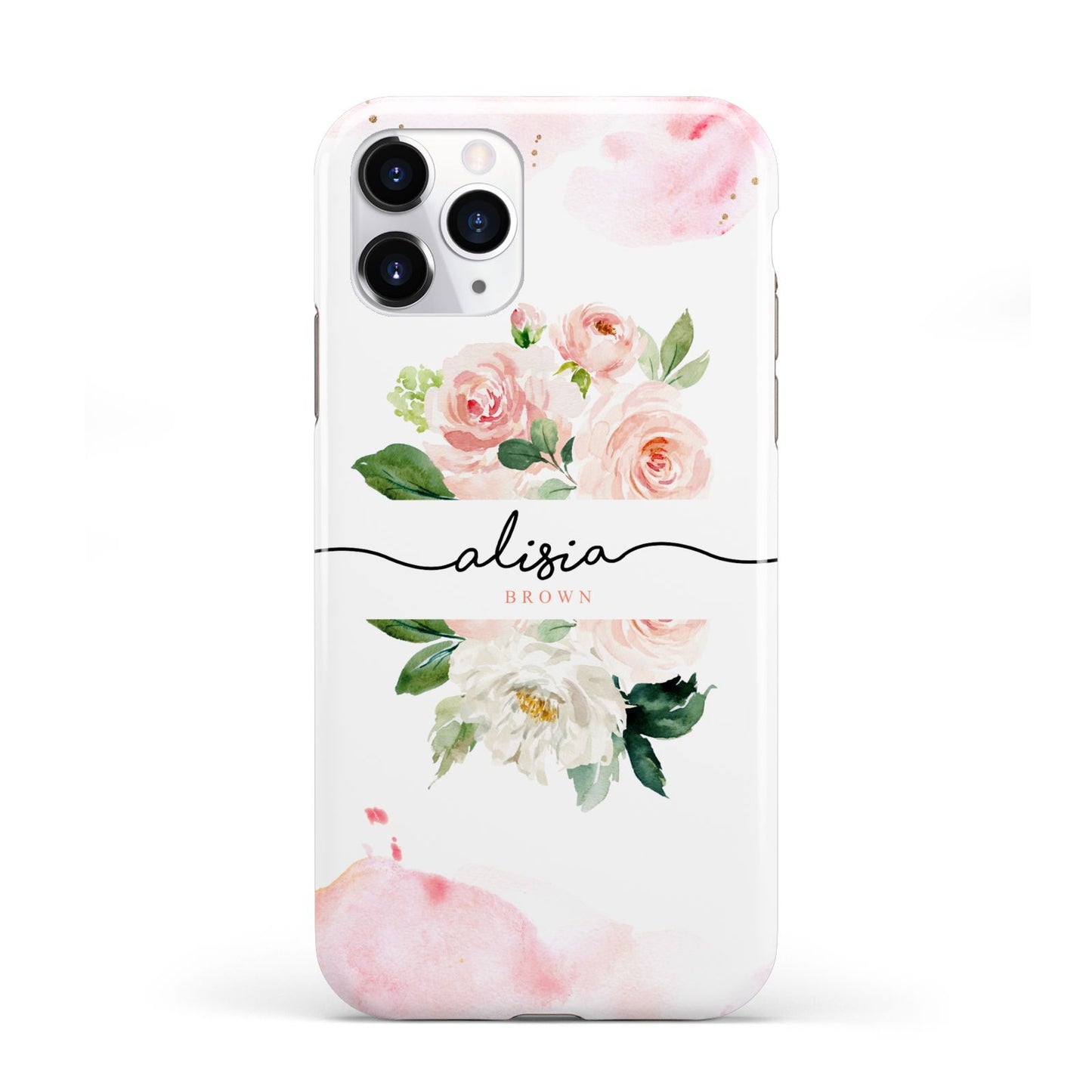Pretty Roses Personalised Name iPhone 11 Pro 3D Tough Case