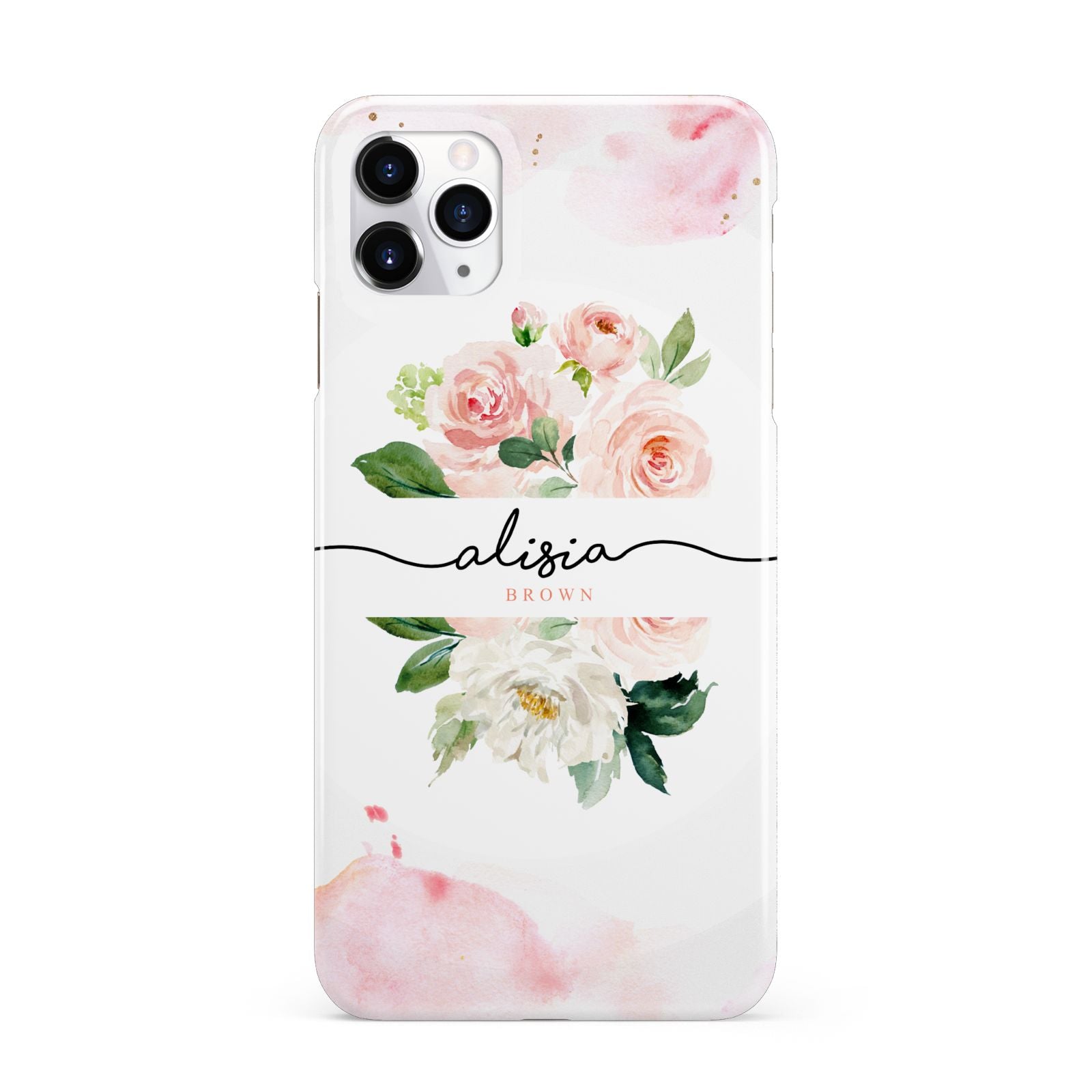 Pretty Roses Personalised Name iPhone 11 Pro Max 3D Snap Case