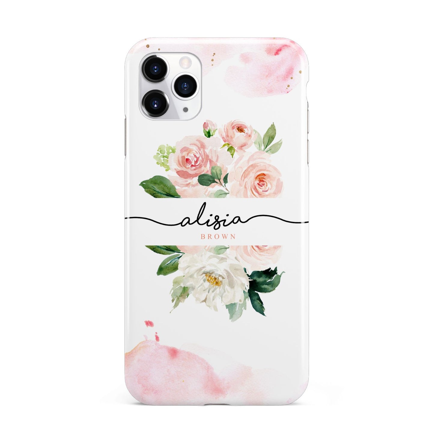Pretty Roses Personalised Name iPhone 11 Pro Max 3D Tough Case