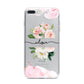 Pretty Roses Personalised Name iPhone 7 Plus Bumper Case on Silver iPhone