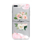 Pretty Roses Personalised Name iPhone 7 Plus Bumper Case on Silver iPhone