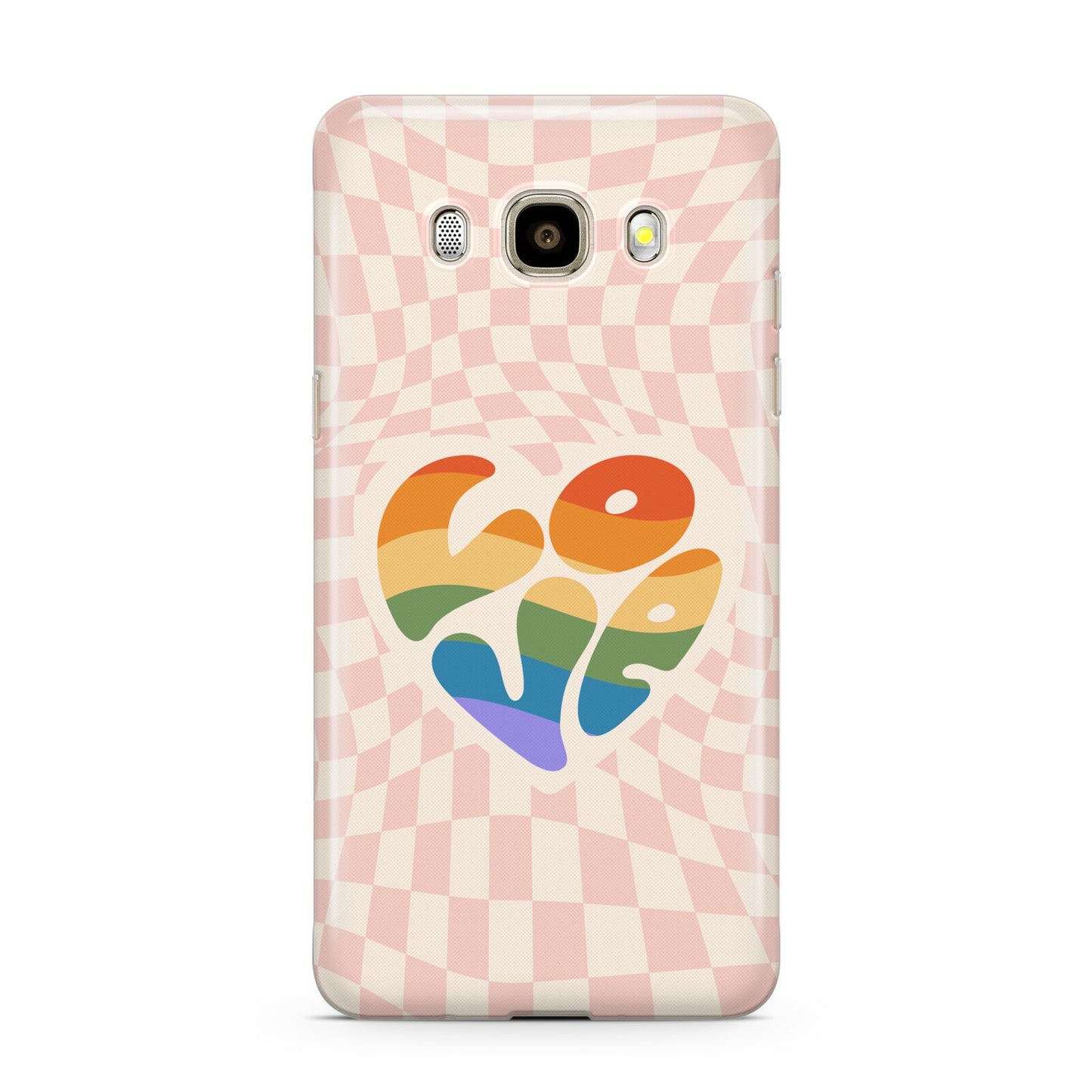 Pride Samsung Galaxy J7 2016 Case on gold phone