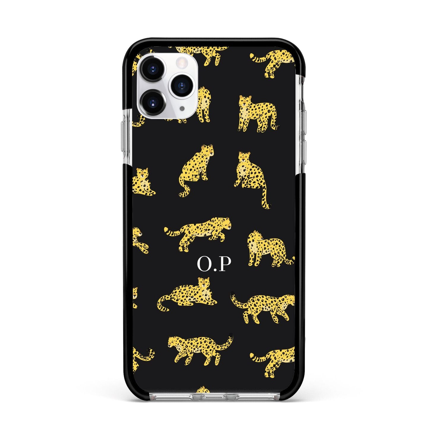 Prowling Leopard Apple iPhone 11 Pro Max in Silver with Black Impact Case