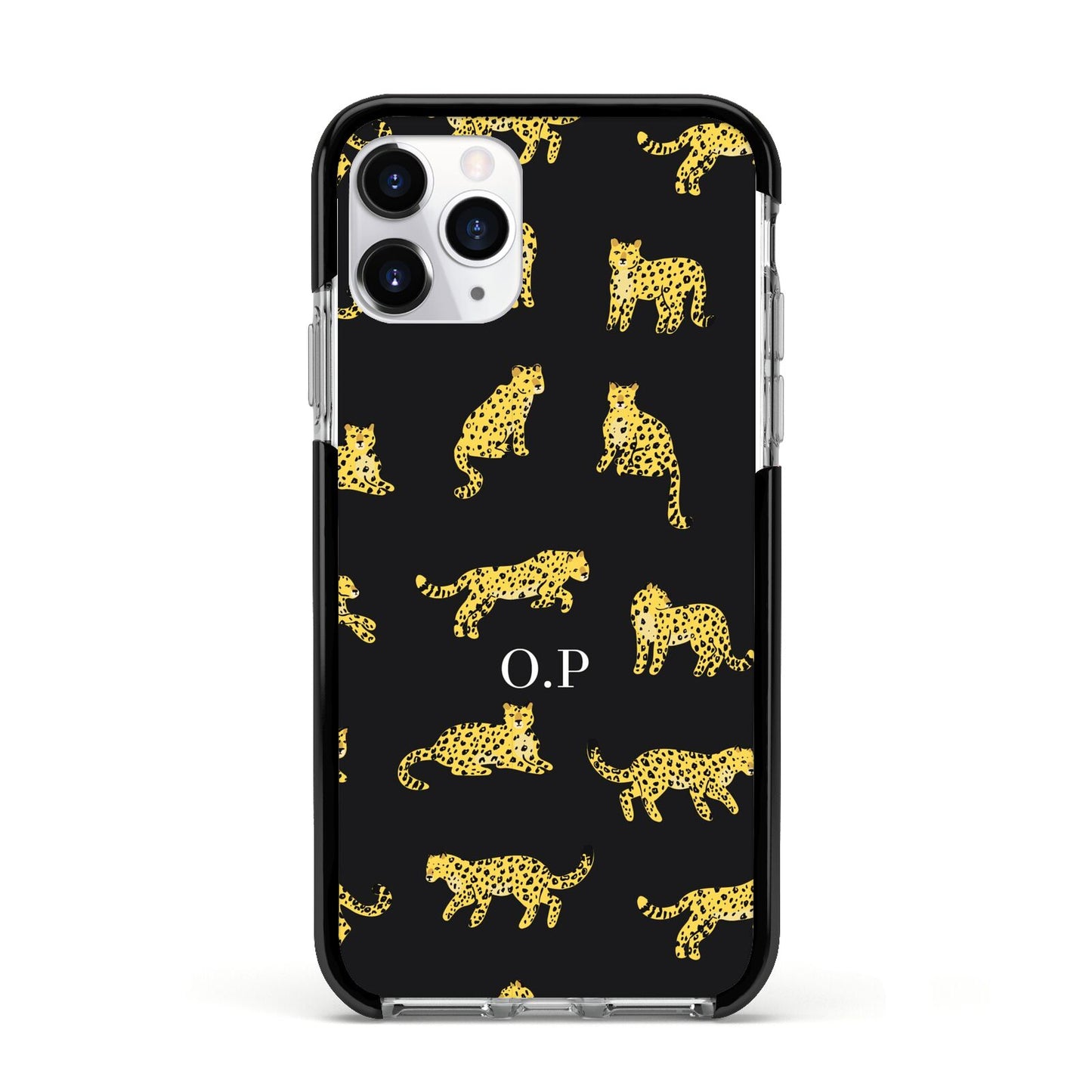 Prowling Leopard Apple iPhone 11 Pro in Silver with Black Impact Case