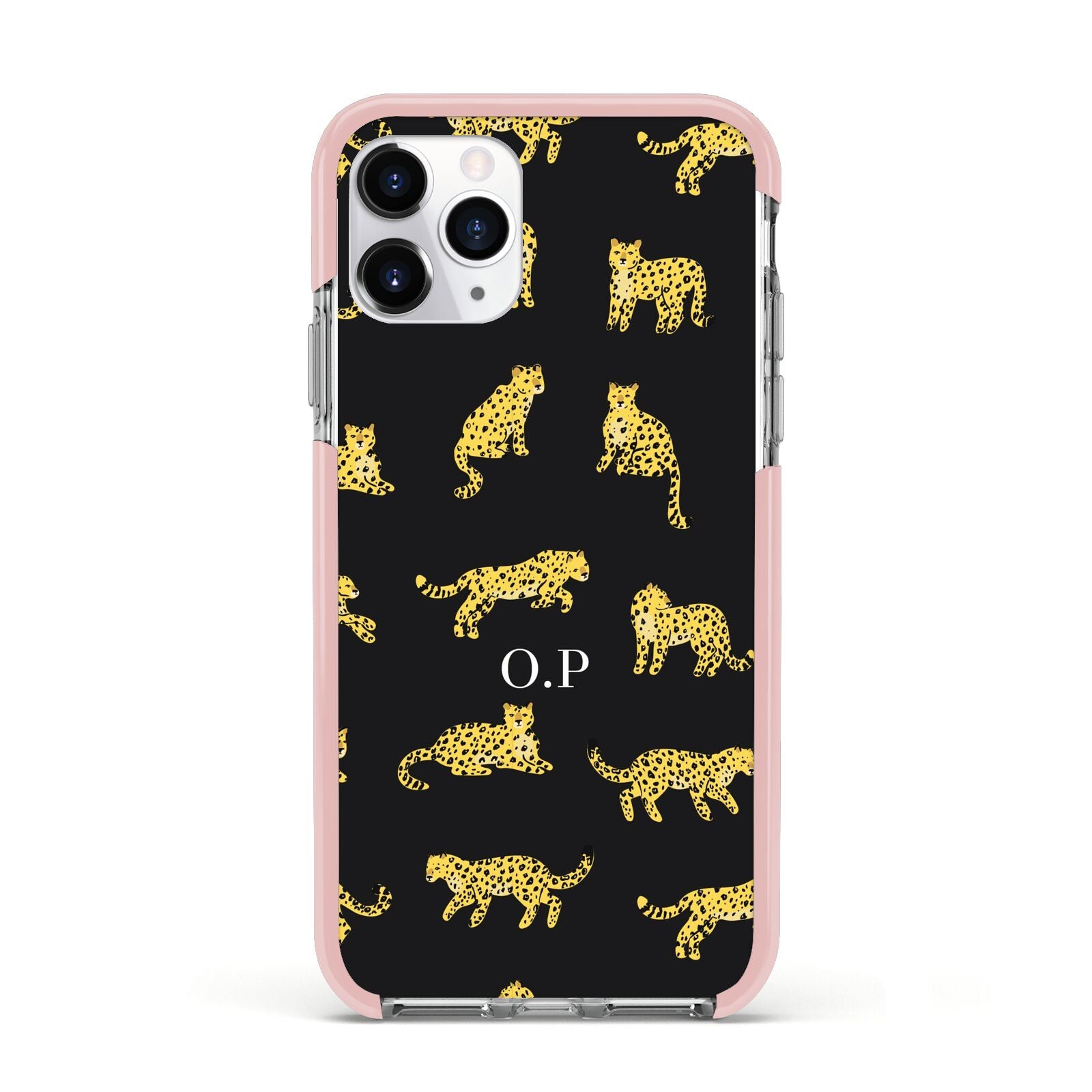 Prowling Leopard Apple iPhone 11 Pro in Silver with Pink Impact Case