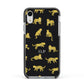 Prowling Leopard Apple iPhone XR Impact Case Black Edge on Silver Phone