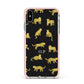 Prowling Leopard Apple iPhone Xs Max Impact Case Pink Edge on Silver Phone