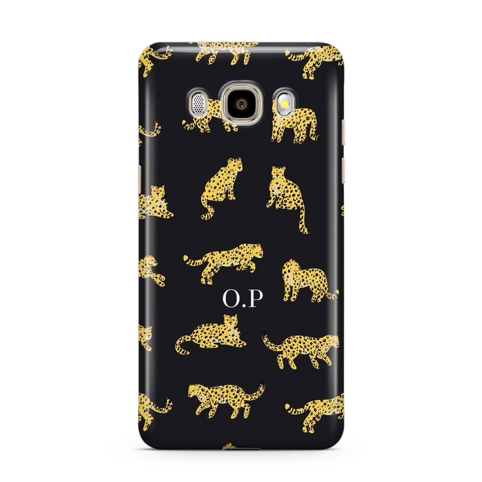 Prowling Leopard Samsung Galaxy J7 2016 Case on gold phone