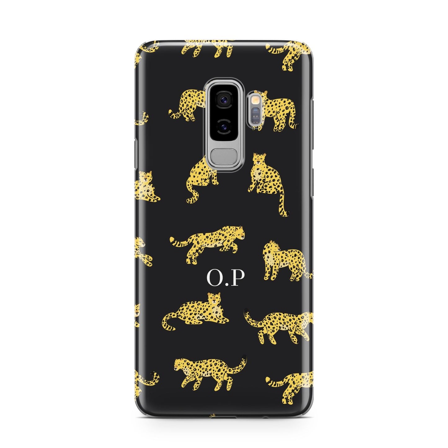 Prowling Leopard Samsung Galaxy S9 Plus Case on Silver phone