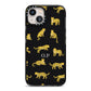 Prowling Leopard iPhone 13 Black Impact Case on Silver phone