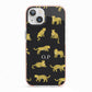 Prowling Leopard iPhone 13 TPU Impact Case with Pink Edges
