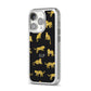 Prowling Leopard iPhone 14 Pro Clear Tough Case Silver Angled Image