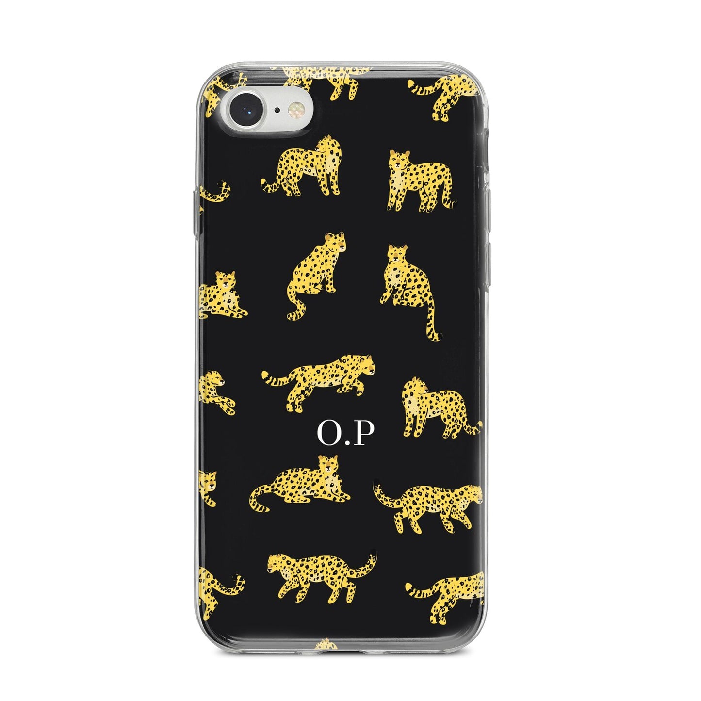 Prowling Leopard iPhone 8 Bumper Case on Silver iPhone
